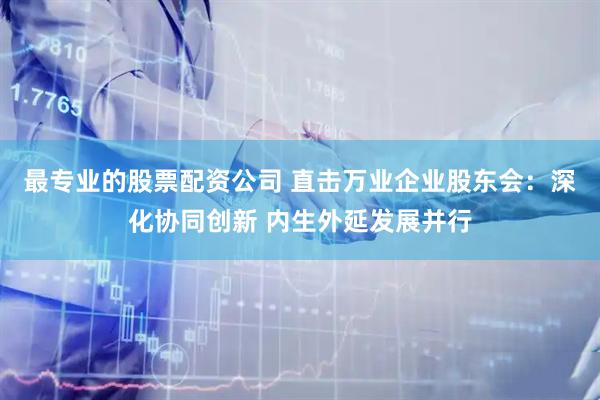 最专业的股票配资公司 直击万业企业股东会：深化协同创新 内生外延发展并行